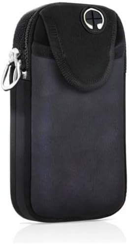 New Sports Music Mobile Running/Waterproof Wrist Bag arm Bag for Men and Women Mobile arm Strap, Suitable for iPhone and Android, Use for Running, Walking, Hiking & Biking (Black)