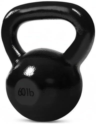 JFIT Cast Iron Kettlebell – Single Weight, Flat Bottom, Polished Handle | Men & Women | CrossFit, Cardio & Strength Training