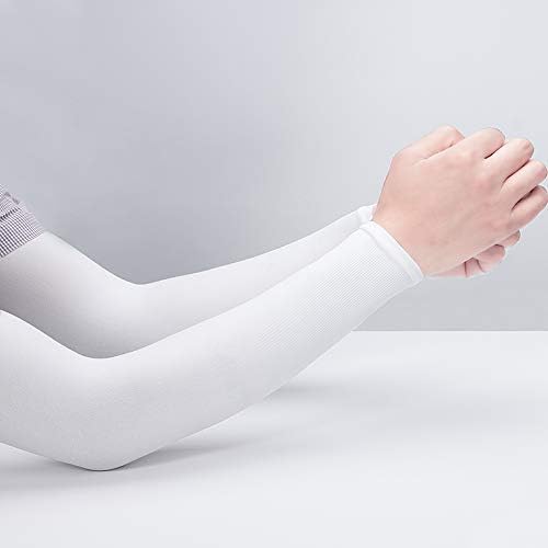 KUHNMARVIN 2 Pairs Arm Sleeves Compression UV Protection Cooling Sun Sleeves Tattoo Cover Up Basketball Arm Sleeves Football
