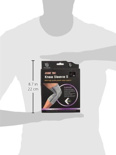 Vital Salveo S-Support 3D Bio-Dynamic Recovery Knee Sleeve – High-Impact Compression for Athletes, Stability & Training-Light Grey (1PC)/XL