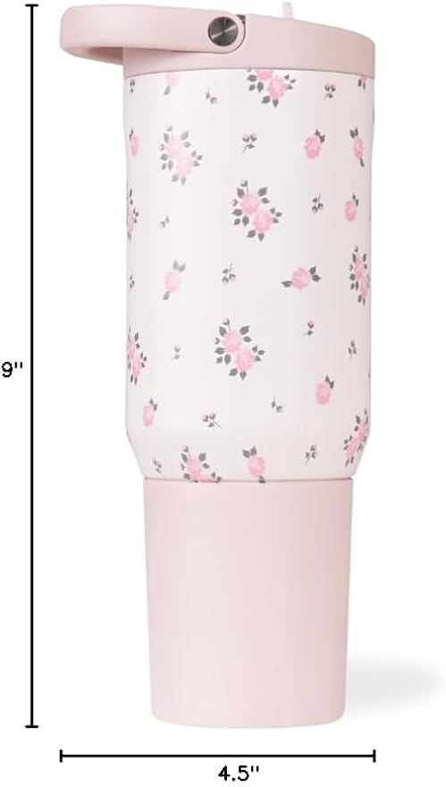 HydroJug Sport 20 oz Insulated Stainless Steel Water Bottle, Wildrose