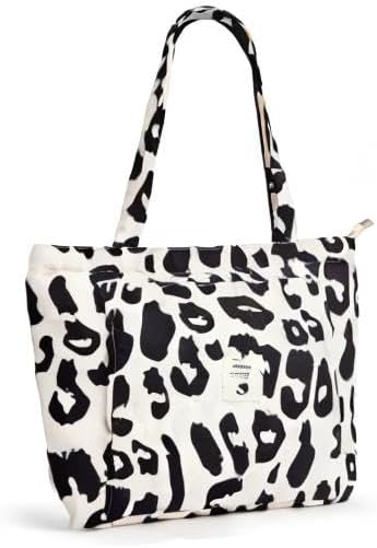 WLLWOO Yoga Mat Carrier Bag for Women Canvas Carryall Tote Gym Pilates | Large Holder Zipper Shoulder for Beach Travel Workout Fitness Office