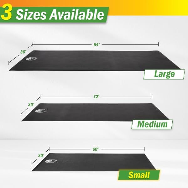 Treadmill & Exercise Equipment Mat – Non-Slip, Waterproof Pad for Bike, Walking Pad, Elliptical or Home Gym – Noise-Reducing Workout Floor Protector by Wakeman