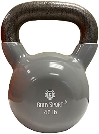 Body Sport Cast Iron Vinyl Coated Kettlebells – Kettlebell for Weight Lifting – Strength Training Kettlebell – Professional Fitness for Gym & At Home