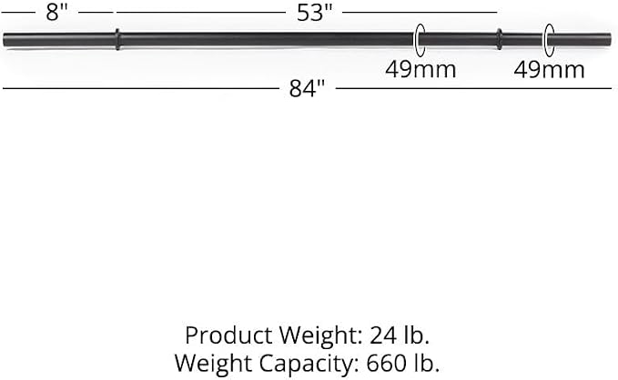 Titan Fitness Axle Barbell, Fat Grip Strength Training, Olympic Bar, Powder-Coated Steel