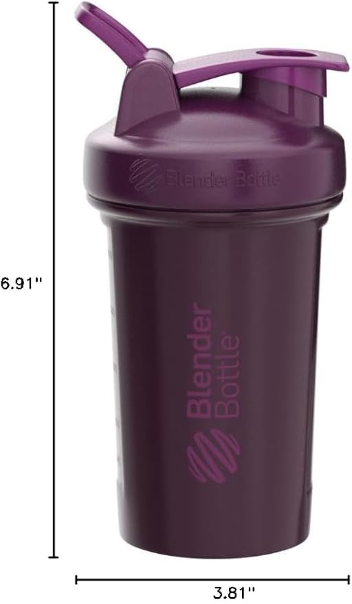 BlenderBottle Classic V2 Plastic Shaker Bottle 20 oz Plum