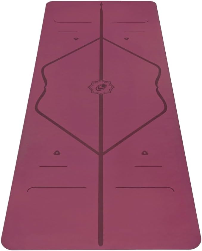 Liforme Classic Yoga Mat - Posture Alignment Design, Advanced Non-Slip Grip | Eco-friendly, Non-Toxic, Sweat-Resistant, long, wide, 4.2mm thick mat for comfort, recommended for Hot Yoga, Free Yoga Bag