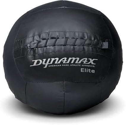 Dynamax Elite 14" Medicine Ball – Soft-Shell Wall Ball for Strength, Core & Functional Training, Triple-Stitched, Moisture Resistant, Made in USA, 4–30 lb Options
