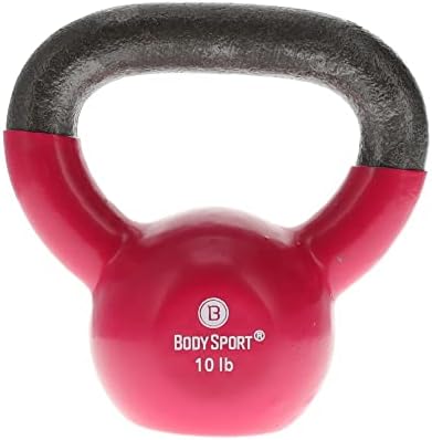 Body Sport Cast Iron Vinyl Coated Kettlebells – Kettlebell for Weight Lifting – Strength Training Kettlebell – Professional Fitness for Gym & At Home