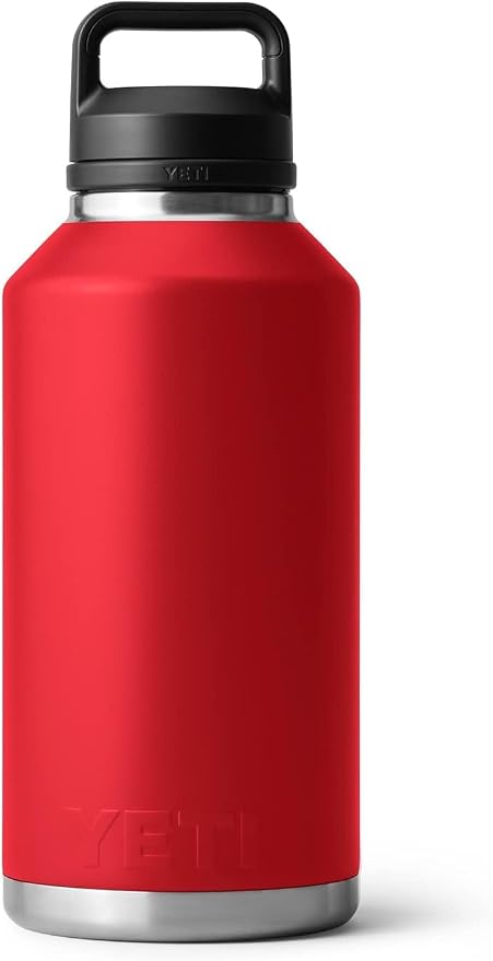 YETI Rambler 64 oz Bottle, Vacuum Insulated, Leakproof, Stainless Steel with Chug Cap, Rescue Red