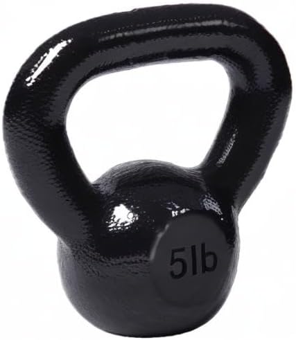 JFIT Cast Iron Kettlebell – Single Weight, Flat Bottom, Polished Handle | Men & Women | CrossFit, Cardio & Strength Training