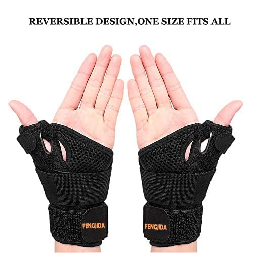 Thumb Brace - Carpal Tunnel Wrist Brace for Men & Women, Thumb Spica Splint with Thumb Support for Arthritis, Tendonitis, De Quervain’s & Sprains, Night Sleep Pain Relief Stabilizer for Left & Right Hand