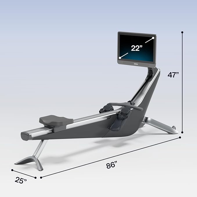 Hydrow Origin Rowing Machine for Home with Immersive 22'' Rotating HD Touchscreen - Live Row Machine Home Workout, Magnetic Drag Technology, 375lb Weight Capacity Rower - 30-Day Trial & Year Warranty