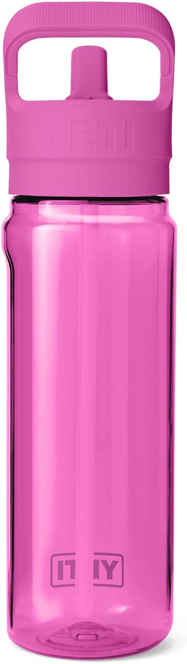 YETI Yonder 750 ml/25 oz Water Bottle with Yonder Straw Cap, Wildflower Fuchsia