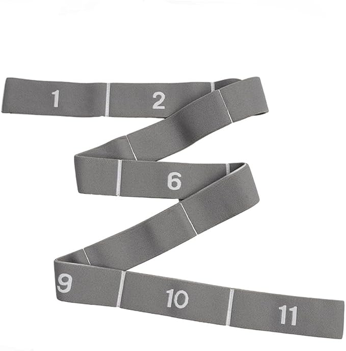 11 Loops Stretch band - Yoga, Pilates, Ballet, and Physical Therapy Stretching strap for Flexibility, Leg Stretching, and Exercise - Durable Stretching equipment for Dance and Fitness