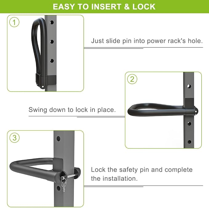 SELEWARE Dip Bar Attachment for Power Rack, 2 x 2 Tube, Multi Grip Handle | Fully Welded Steel Design, Stable Support for Dips, Pull Ups and Strength Training, Ideal for Home Gym Workouts