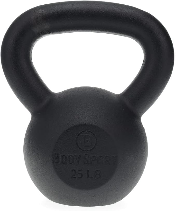 Body Sport Cast Iron Kettlebell - Professional Weight Training Equipment for Home & Gym Workouts