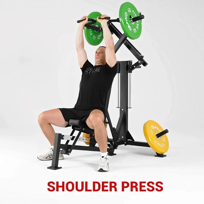 GMWD Chest Press Machine, Bench Press Machine with Independent Converging Arms, Adjustable Flat Incline Bench for Chest, AB Workouts, Shoulder Home Gym Equipment