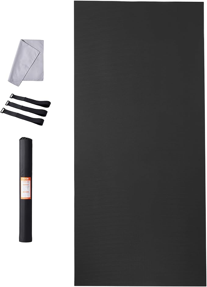 VEVOR Large Exercise Mat, 12'x6'/10'x6'/9'x6'/8'x6'/8'x5'/7'x5'/6'x4' (7mm) Extra Thick, Non Slip High Density Premium Workout Mat, Exercise Yoga Mat for Men & Women, Fitness & Exercise Mat with Bag & Carry Strap, for All Types of Home Yoga, Pilate & F...