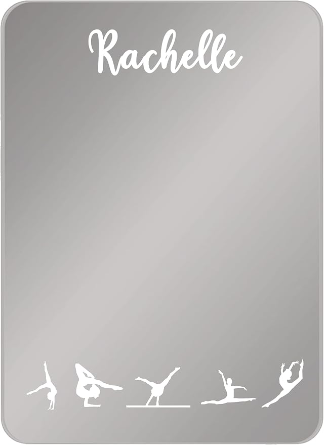 Personalized Sports Player Fan Team Club Locker Mirror Magnet – Back to School Decor, Colorful Magnetic Organizer Accessory for Gym, Home, Office & Refrigerator (Gymnastics Gymnasts)