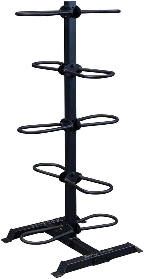 Body-Solid Vertical Stand for Medicine Ball, Wall Ball, Exercise Ball, Slam Balls, Dual Grip Medicine Balls, Sand Balls, 10 Balls Rack Capacity with Diameter Up to 16 inches