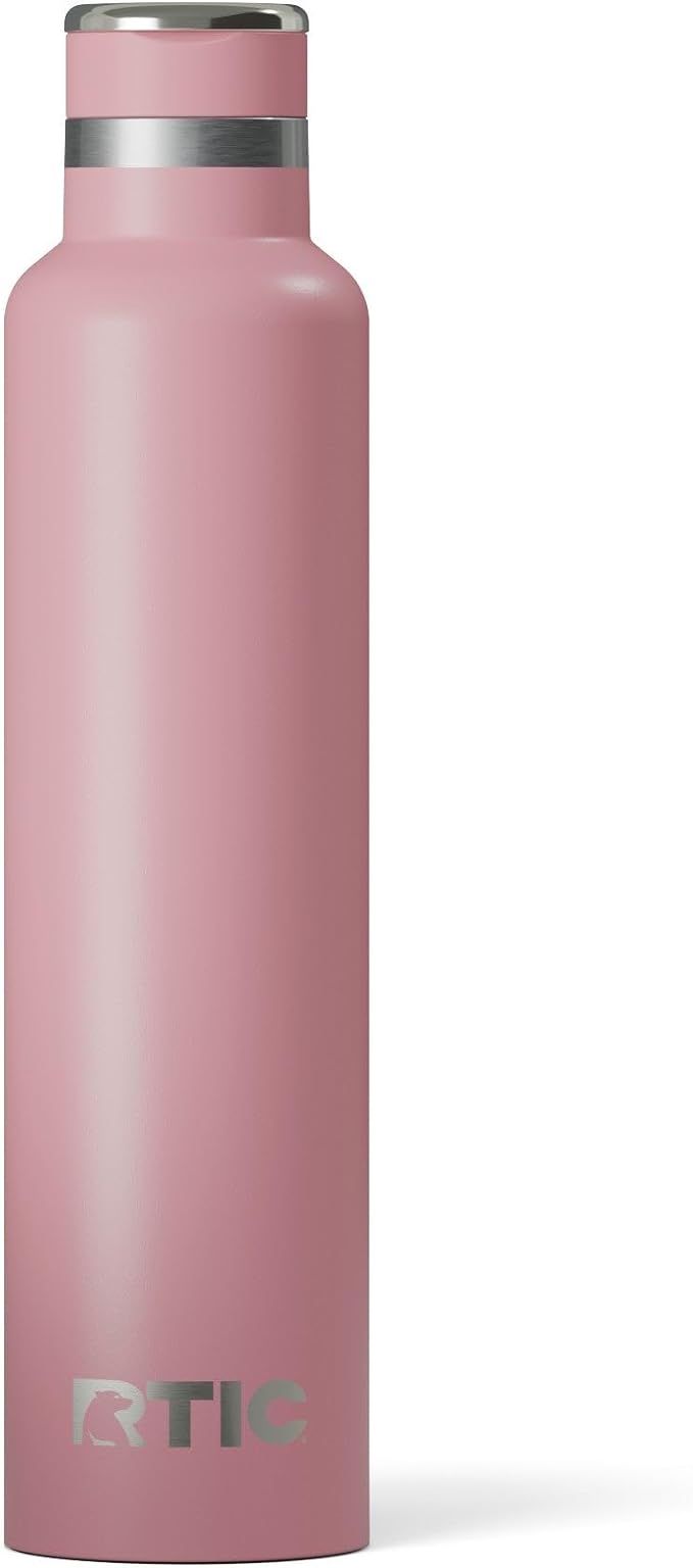 RTIC 26oz Journey Water Bottle, Ceramic Lined, Dusty Rose | Stainless Steel Metal, Insulated for Hot and Cold Drinks, Sports, Travel and Camping