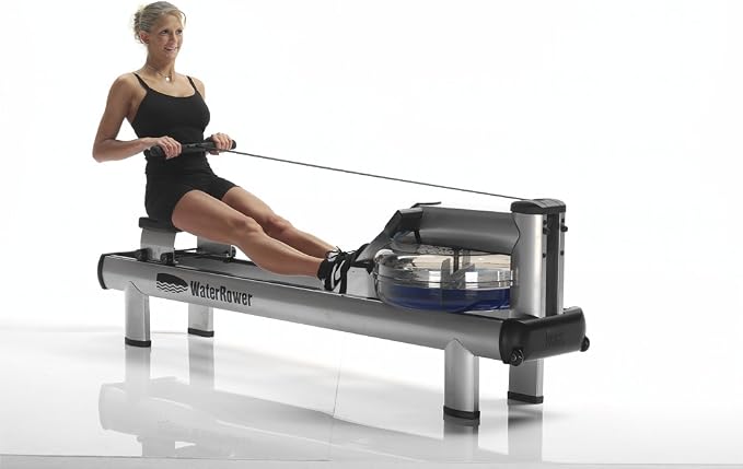 WaterRower M1 Rowing Machine with S4 BLE Monitor | USA Made Water Rower | Original Handcrafted Erg Row Machine for Home Use & Gym
