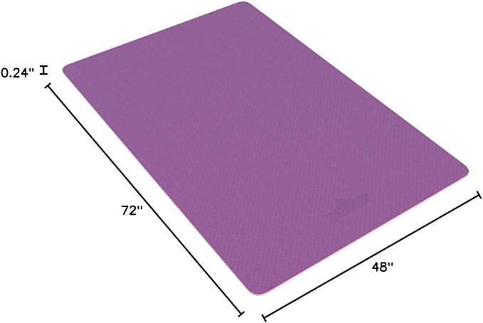 CAMBIVO 72''x48'' Large Yoga Mat, Extra Thick TPE Workout Mat | extra large exercise mat, non-slip TPE cushioning for joint relief, pilates stretching, apartment noise dampening