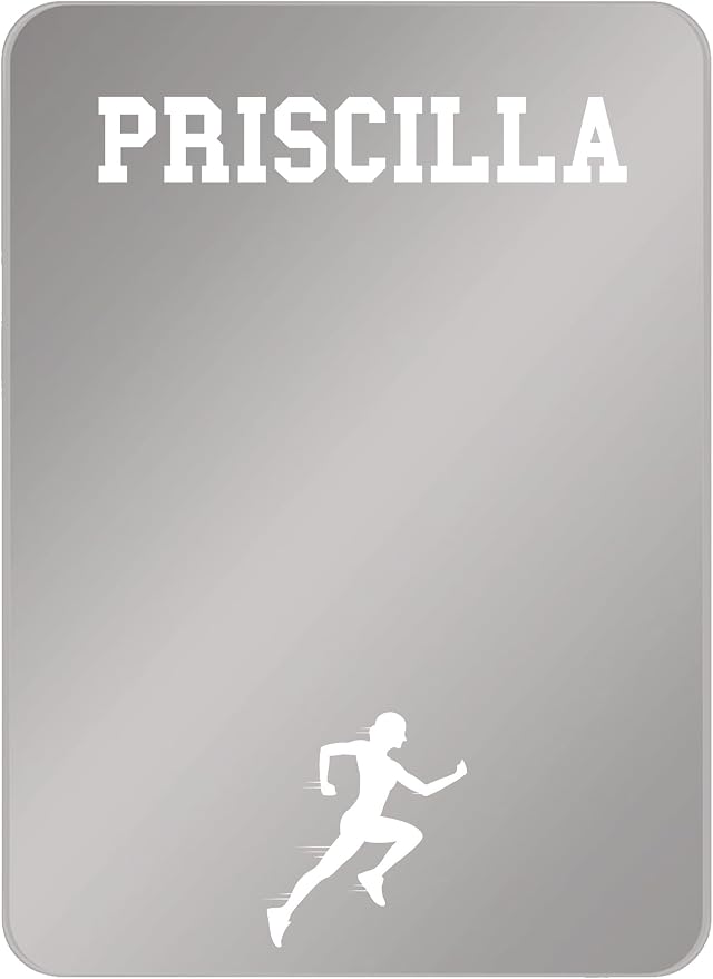 Personalized Sports Player Fan Team Club Locker Mirror Magnet – Back to School Decor, Colorful Magnetic Organizer Accessory for Gym, Home, Office & Refrigerator (Track Female)