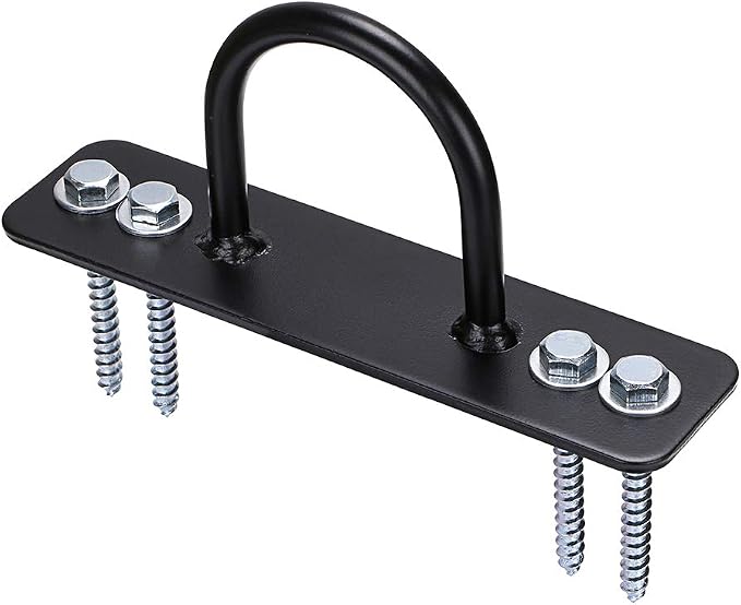 Hipiwe Battle Rope Wall/Ceiling Mount Anchor Bracket for Suspension Straps | Ceiling Hooks For Crossfit Gymnastic Rings, Body Weight Strength Training Systems, Yoga Swings, Boxing Equipment (black)