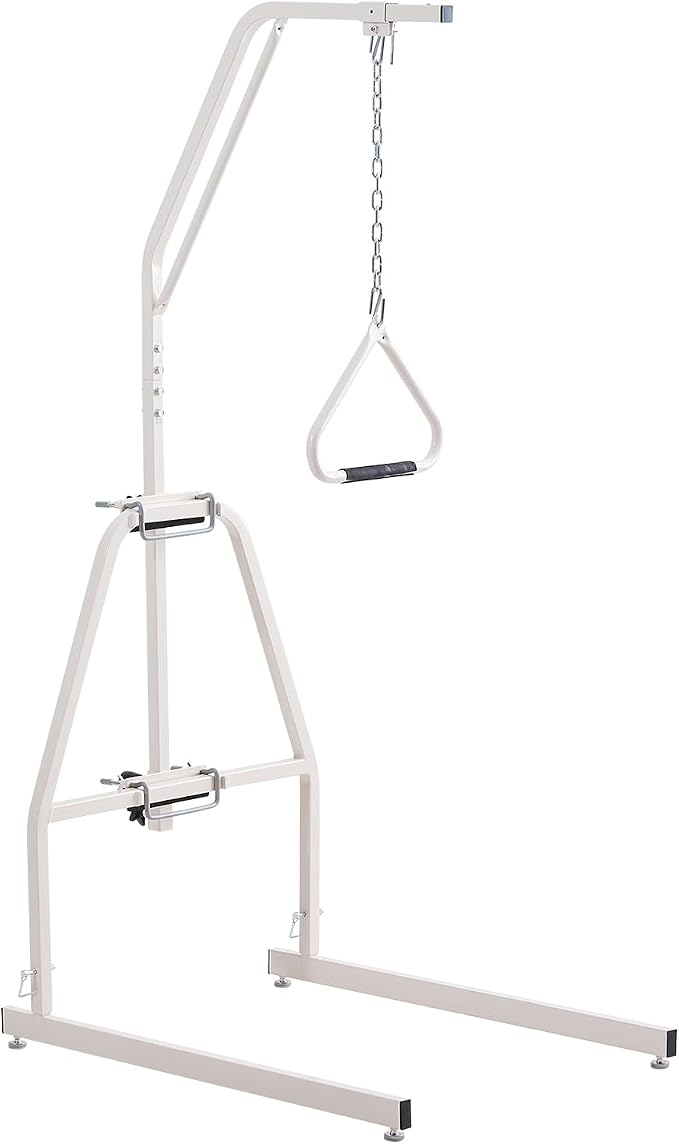 VEVOR Trapeze Bar for Bed Mobility, Bed Trapeze with Clamps and Floor Stand, 250LBS Weight Capacity Pull Up Assist for Elderly, Patients & Disabled, Suitable for Home Care, Hospital, Nursing Home