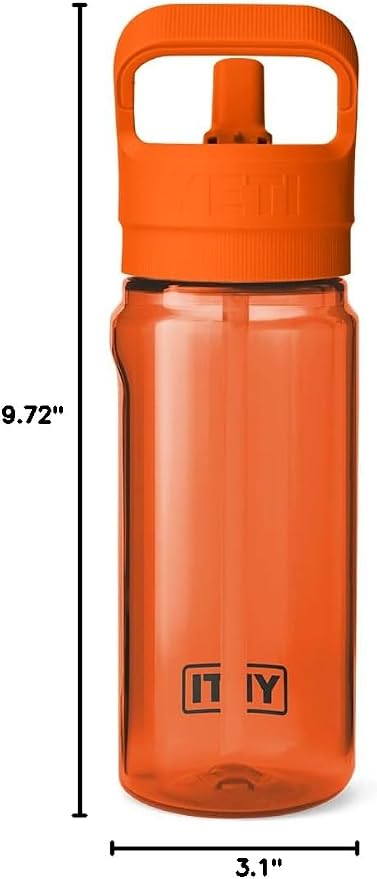 YETI Yonder 600 ml/20 oz Water Bottle with Yonder Straw Cap, King Crab