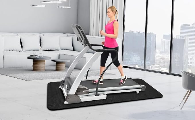 Treadmill Walking Pad Mat for Carpet Floors,29.5x70.8"Foldable Treadmill Mat for Hardwood Floors,Non-Slip Exercise Equipment Mat for Under Exercise Bike,Walking Pad & Elliptical,Noise Shock Absorption
