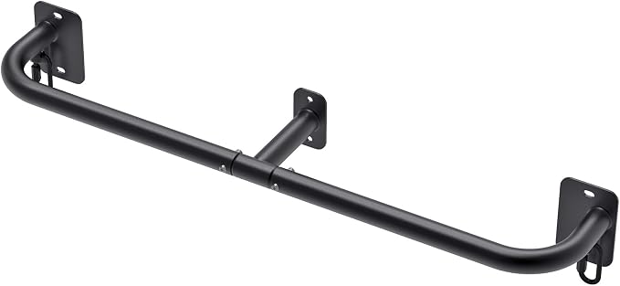 SELEWARE 32"/36" Wall Mount Pull Up Bar Joist Mount Chin Up Bar for Doorway | Heavy Duty Steel Construction Support 450 lb, w/Resistance Band Hooks, Fits 32"/36" Wall Studs for Home Gym Strength Training