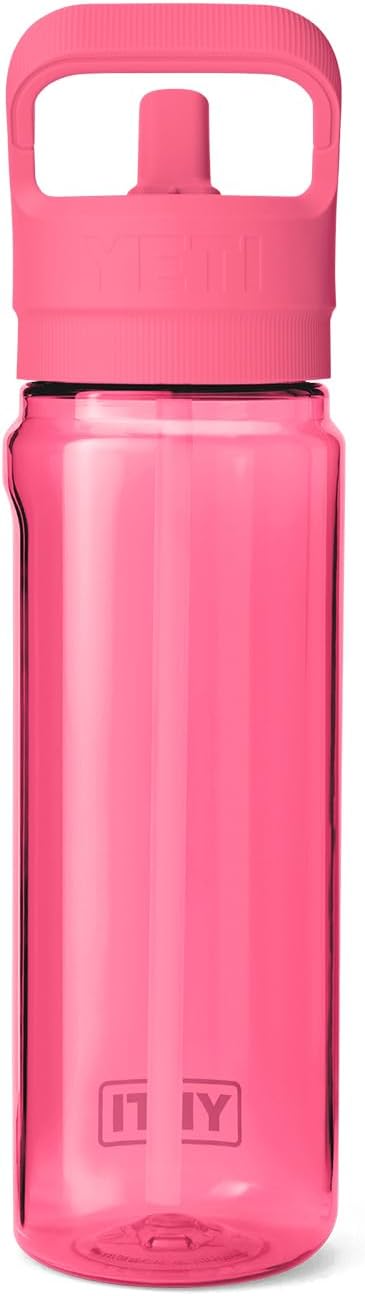 YETI Yonder 750 ml/25 oz Water Bottle with Yonder Straw Cap, Tropical Pink