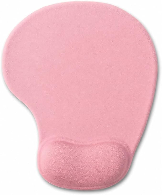 Office Mousepad with Gel Wrist Support - Ergonomic Gaming Desktop Mouse Pad Wrist Rest - Design Gamepad Mat Rubber Base for Laptop Computer -Silicone Non-Slip Special-Textured Surface (01Pink)