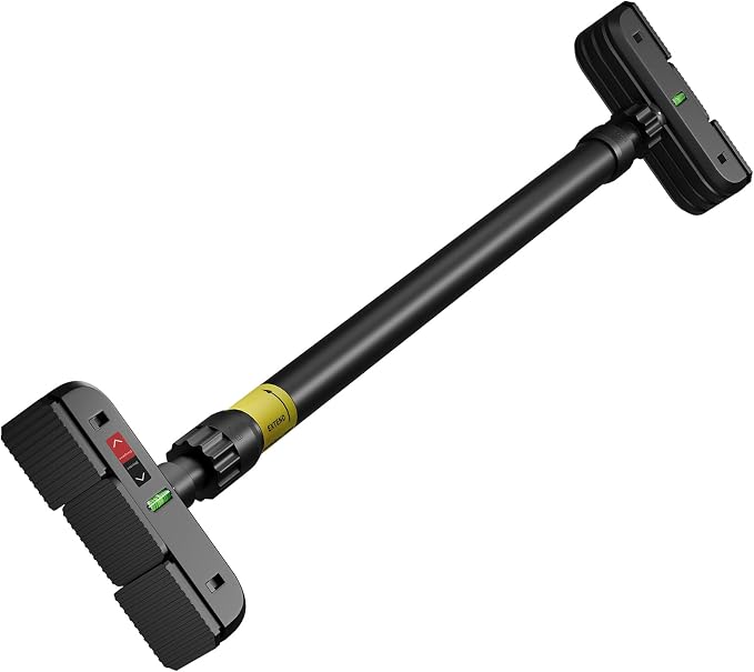 Pull Up Bar for Doorway, Door Frame Chin Up Bar No Screws, 440lbs Capacity | Adjustable 72-95 cm (28.3"-37.4") Chin Up Bar, Dual Gear Lock, Level Meter, Anti-Slip PVC Pads for Home Gym Strength Training