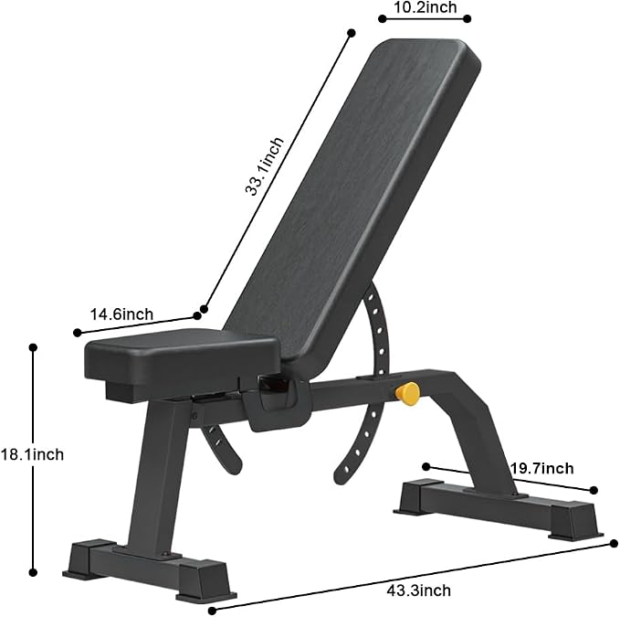 Adjustable Bench,Incline Flat Decline Sit Up Weight Bench,Dumbbell Stool