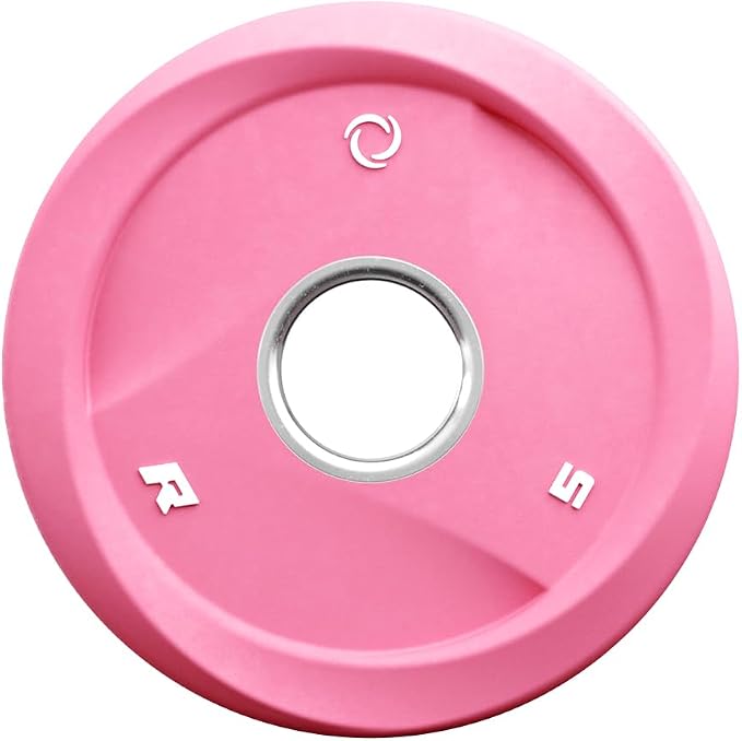 RitFit AURASPIN Olympic Grip Plates, Easy-Grip Curved Design for Home Gym | PU Coated with Curved Grip, Tri-Hole Design for Balanced Lifting, Olympic 2-Inch Bore for Home Gym