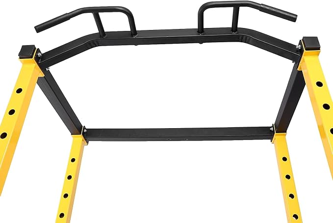 HULKFIT Pro Series 2.35" x 2.35" Power Cage Squat Rack with Attachments and Accessories for Home and Garage Gym Exercise Equipment