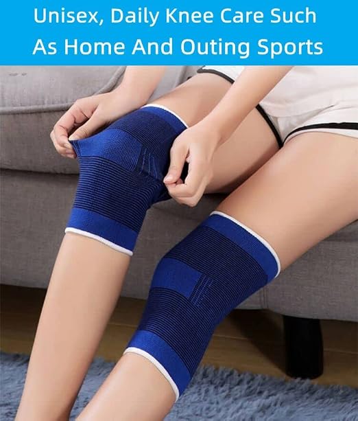 Knee Compression Sleeve For Women Men, Knee Braces for Knee Pain, Running Knee Brace, Knee Support For Knee Joint Pain (Blue)