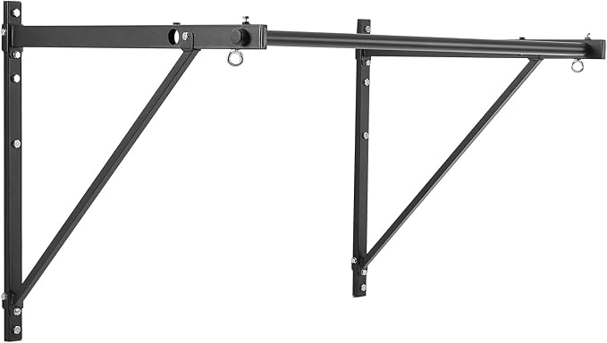 VEVOR Pull Up Bar, Multi-Grip Wall Mounted Pull Ups, 50 in Width Multifunctional Chin Up Training Station, Heavy Duty Steel Upper Body Workout Bars with Hangers, 440 lbs Weight Capacity, for Home Gym