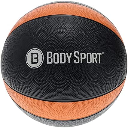 Body Sport Medicine Ball – Weighted Exercise Ball – at-Home Gym Equipment – Fitness Workout Ball – Cardio & Torso Strength Training