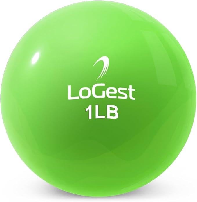 Logest Weighted Toning Exercise Balls Pair - Round Shape Medicine Ball - 1LB 2LB 3LB 4LB 5LB 6LB Available - Toning Muscle for Men & Women