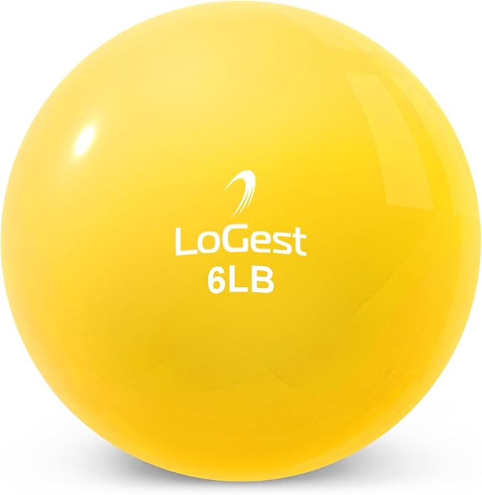 Logest Weighted Toning Exercise Balls Pair - Round Shape Medicine Ball - 1LB 2LB 3LB 4LB 5LB 6LB Available - Toning Muscle for Men & Women