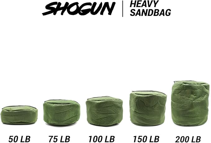 Shogun Sandbags for Working Out – Heavy Duty Workout Sandbag for Weight Training, Cross Training, Strongman, Fitness & Military Use – Adjustable Exercise Sand Bags for Full Body Training