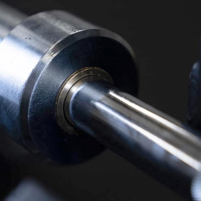 Titan Fitness Cambered Bench Press and Rowing Bar, 3" Camber Drop, 600 LB Capacity, 28mm Shaft, Chrome Finish, Bronze Bushings, Medium Diamond Knurling, Olympic Strength Training Barbell