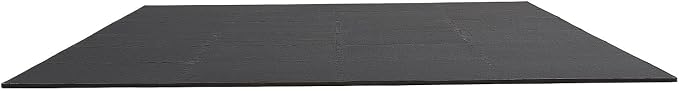 VEVOR 0.56Inch 96sq.ft 24 Tiles Gym Flooring for Home Gym, Rubber Top with High Density EVA Foam, 24 x 24In Gym Floor Exercise Equipment Mats, Interlocking Gym Mats, Puzzle Workout Mats, Black | Rubber Top with High Density EVA Foam, Lightweight Gym Fl...