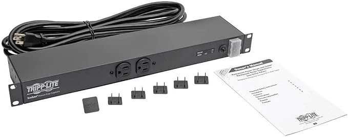 Tripp Lite 12-Outlet Rackmount PDU Isobar Surge Protector Power Strip, 15A, 3840 Joules, 15ft Cord with 5-15P Plug, 1U Rack-Mount, Lifetime Manufacturer's Warranty & $25,000 Insurance (ISOBAR12ULTRA)