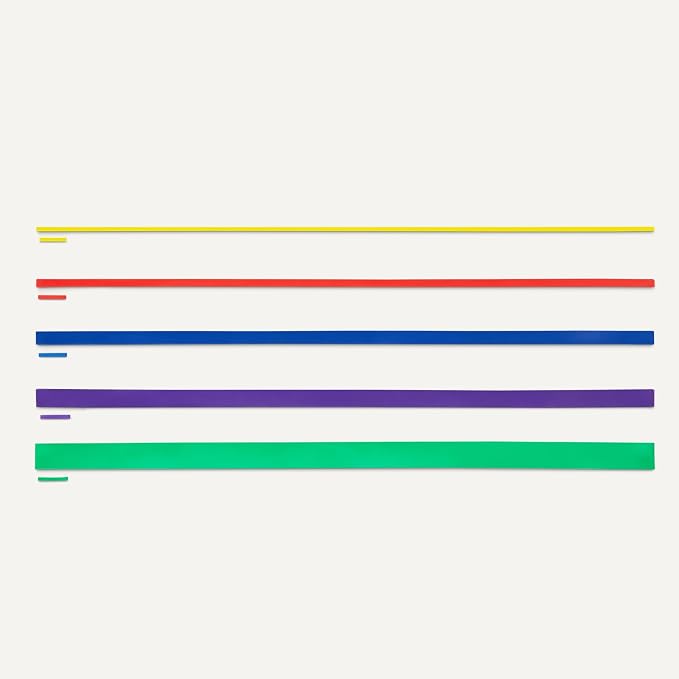 Amazon Basics Exercise Resistance Bands for Working Out, Set of 5, Multiple Resistance Levels